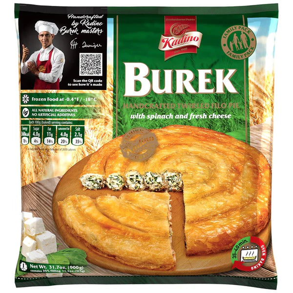 KADINO Twirled Pie Burek with Cheese & Spinach 900g