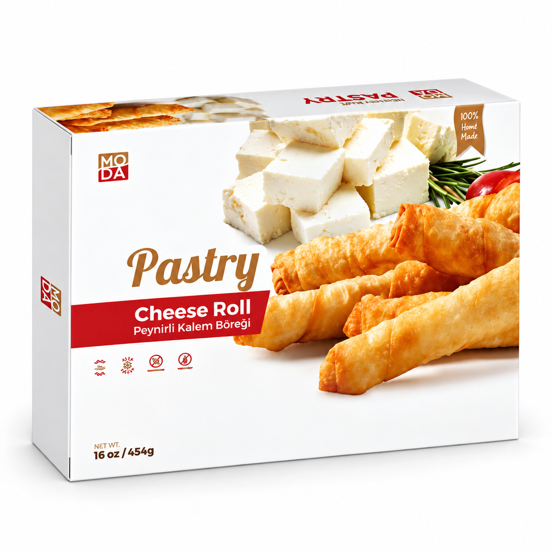 Moda Cheese Pastry Rolls 1lb (454G) - Peynirli Kalem Böregi
