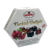 Ugurlu Turkish Delight Pomegranate Flavor and Covered Chocolate 200g