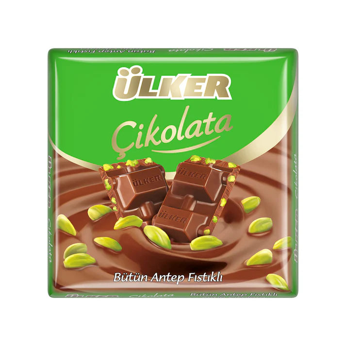 Ulker Square Milk Chocolate w/Pistachio 65 gr