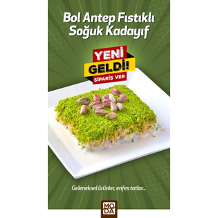 Moda Kataifi, Cold Milky w/Pistachio, 7.5lbs