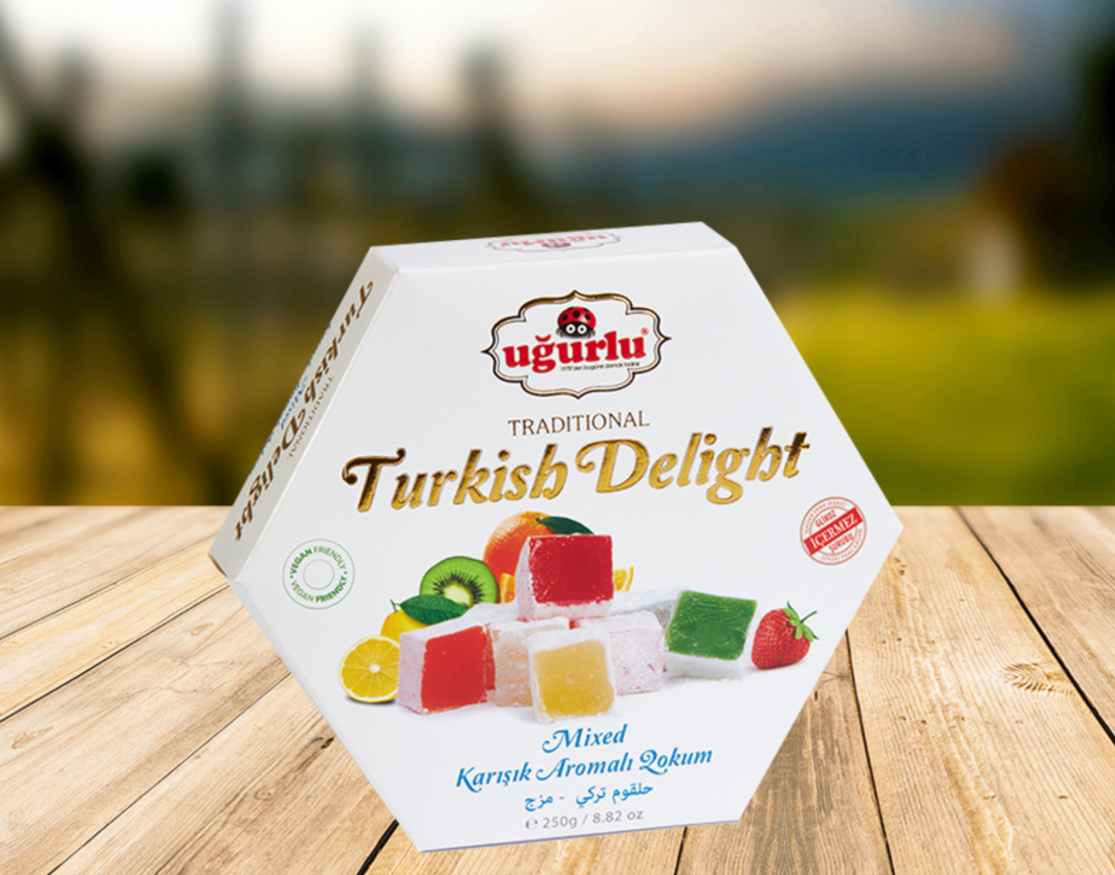 Ugurlu Turkish Delight w/Mix Fruit Flavored 250g