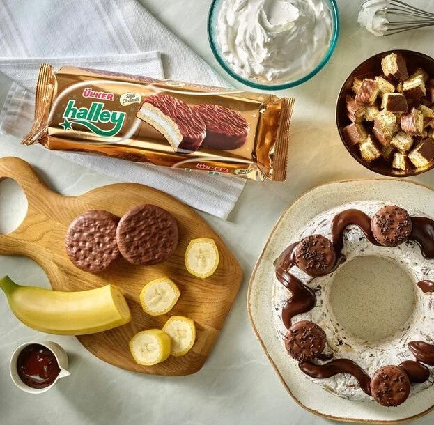 Ulker Halley Chocolate Covered Biscuit filled w/Marshmallow 240gr