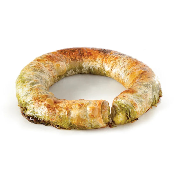 Simit Katmer Dessert with Pistachio - Fıstıklı Simit Katmer
