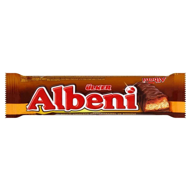 Ulker Albeni Milk Chocolate Coated Bar w Caramel and Biscuit