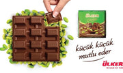 Ulker Square Milk Chocolate w/Pistachio 65 gr
