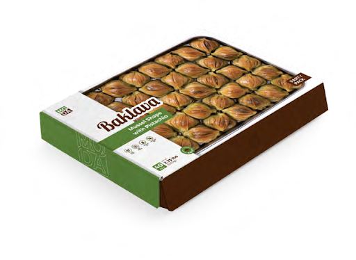 Moda Mussel Shape Baklava w/Pistachio 40pcs, 2.75lbs (1250g) Fıstıklı Midye Baklava