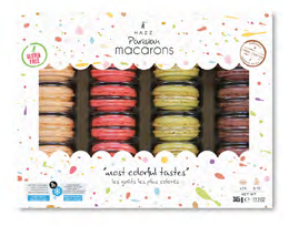 Mixed Macaron Pack Party (Chocolate-Raspberry Pistachio-Banana) - Karışık Makaron Paketi (Çikolata-Ahududu-Fıstık-Muz)